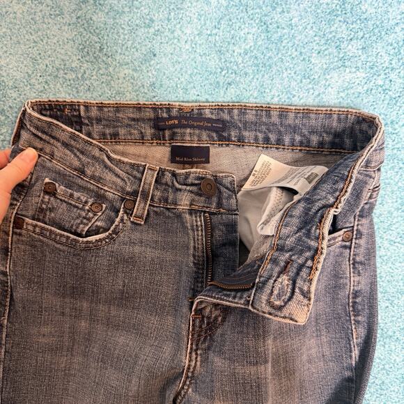 Levis The Original Jean Mid Rise Skinny Women's Size 8M Blue Jeans W26 L30 VTG - Picture 14 of 16